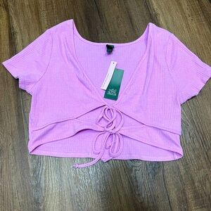 Target Wild Fable Lavender Crop Top